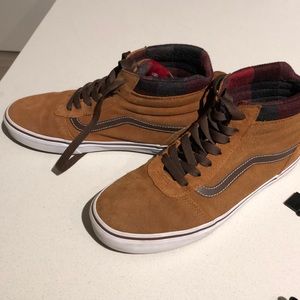Vans size ten with flannel rim